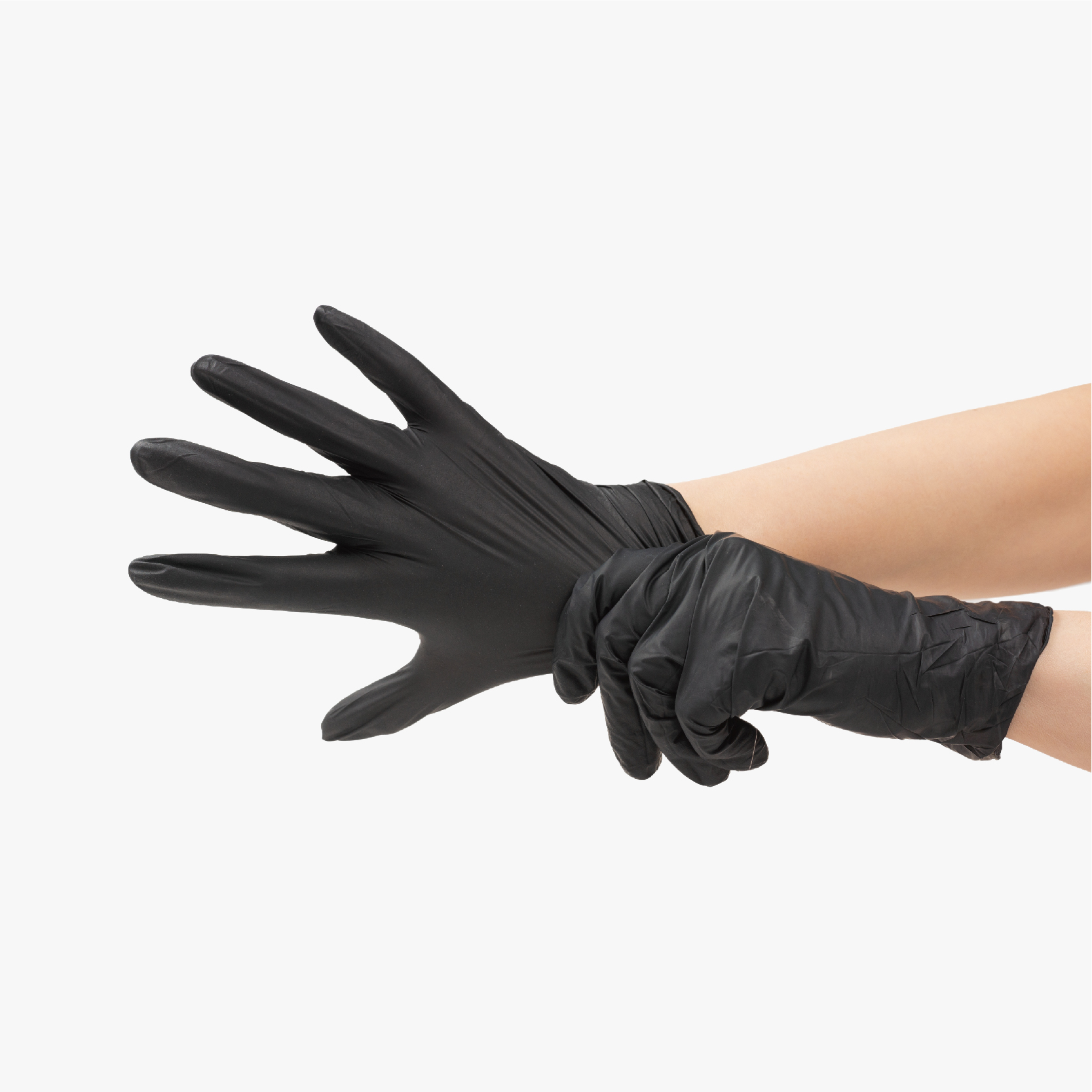 Black Nitrile Disposable Protective Gloves image 4