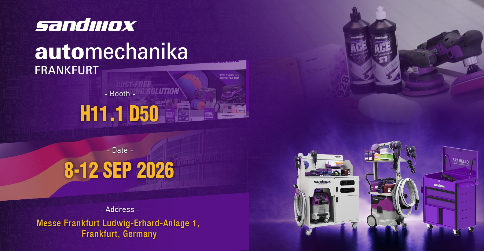 Meet SANDWOX at Automechanika Frankfurt 2026